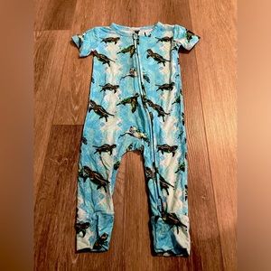 Bums & Roses Short Sleeve Zipper Romper 18-24 months